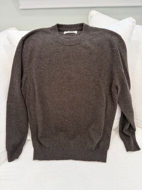 Zara Men's Crewneck Sweater in Charcoal Brown
